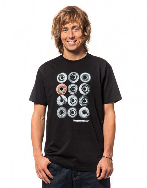 Horsefeathers Donuts T-Shirt black